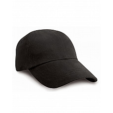 Black Low Profile Brushed Cotton Cap