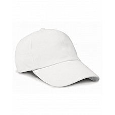 White Low Profile Brushed Cotton Cap