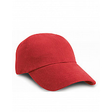 Red Low Profile Brushed Cotton Cap