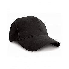 Black Pro-Style Brushed Cotton Cap