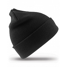 Black Junior Woolly Ski Hat