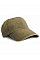 Olive/Stone Washed Fine Line Cotton Cap with Sandwich Peak