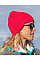 Red Double Knit Cotton Beanie Hat