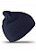 Navy Double Knit Cotton Beanie Hat