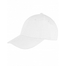 White Memphis 6 Panel Brushed Cotton Low Profile Cap