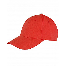 Red Memphis 6 Panel Brushed Cotton Low Profile Cap