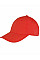 Red Memphis 6 Panel Brushed Cotton Low Profile Cap