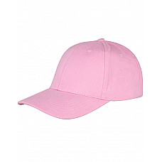 Pink Memphis 6 Panel Brushed Cotton Low Profile Cap