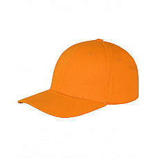 Orange Memphis 6 Panel Brushed Cotton Low Profile Cap