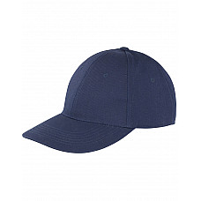 Navy Memphis 6 Panel Brushed Cotton Low Profile Cap