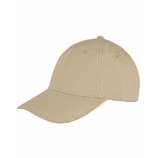 Khaki Memphis 6 Panel Brushed Cotton Low Profile Cap