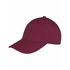 Burgundy Memphis 6 Panel Brushed Cotton Low Profile Cap