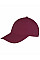 Burgundy Memphis 6 Panel Brushed Cotton Low Profile Cap