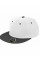 White/Black Bronx Original Flat Peak Snap Back Dual Colour Cap