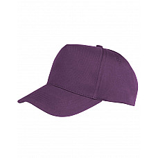 Purple Boston 5-Panel Printers Cap