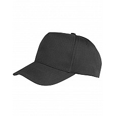 Black Boston 5-Panel Printers Cap