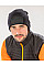 Black Recycled Double Knit Printers Beanie