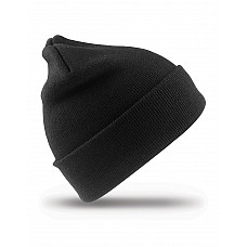 Black Recycled Woolly Ski Hat