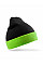 Black/Lime Green Recycled Black Compass Beanie