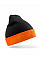 Black/Orange Recycled Black Compass Beanie