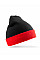 Black/Red Recycled Black Compass Beanie