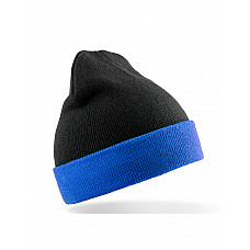 Black/Royal Recycled Black Compass Beanie