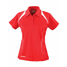 Red/White Ladies'  Team Spirit Polo Shirt