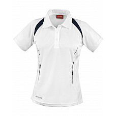 White/Navy Ladies'  Team Spirit Polo Shirt