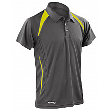 Grey/Lime Men's Team Spirit Polo Shirt