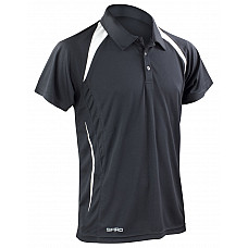 Black/White Men's Team Spirit Polo Shirt