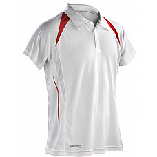 White/Red Men's Team Spirit Polo Shirt