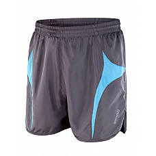 Grey/Aqua Unisex Micro-Lite Running Shorts