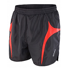 Black/Red Unisex Micro-Lite Running Shorts