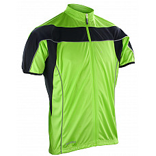 Green/Black Men's Bikewear Full Zip Performance Top