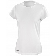 White Ladies' Quick Dry Short Sleeve T-Shirt