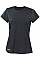 Black Ladies' Quick Dry Short Sleeve T-Shirt