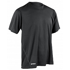 Black Men's Quick Dry Short Sleeve T-Shirt