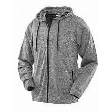 Grey/Black Women's Hooded Tee-Jacket