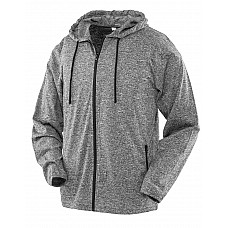 Grey/Black Men's Hooded Tee-Jacket