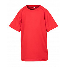 Red Junior Performance Aircool Tee