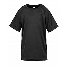 Black Junior Performance Aircool Tee