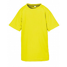 Floro Yellow Junior Performance Aircool Tee