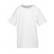 White Junior Performance Aircool Tee