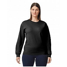 Black Softstyle Midweight Fleece Adult Crewneck