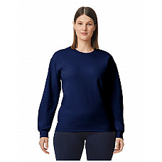 Navy Blue Softstyle Midweight Fleece Adult Crewneck