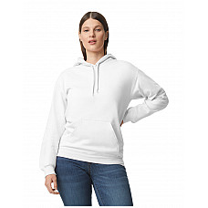 White Softstyle Midweight Fleece Adult Hoodie