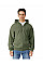 Military Green Softstyle Midweight Fleece Adult Full Zip Hooded Sweatshirt