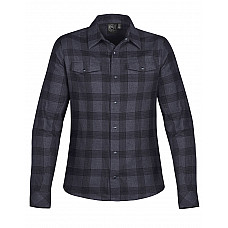 Navy Plaid Women's Snap Front Shirt