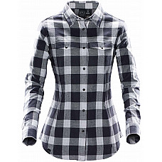 Titanium Plaid Women's Snap Front Shirt