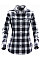 Titanium Plaid Women's Snap Front Shirt